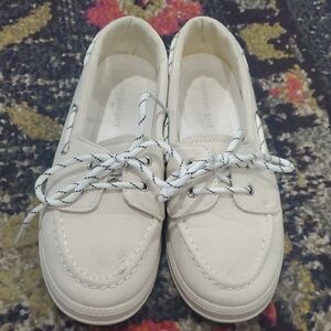 Madden Girl White Sneakers with Black Laces